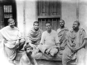 Vivekananda with monks